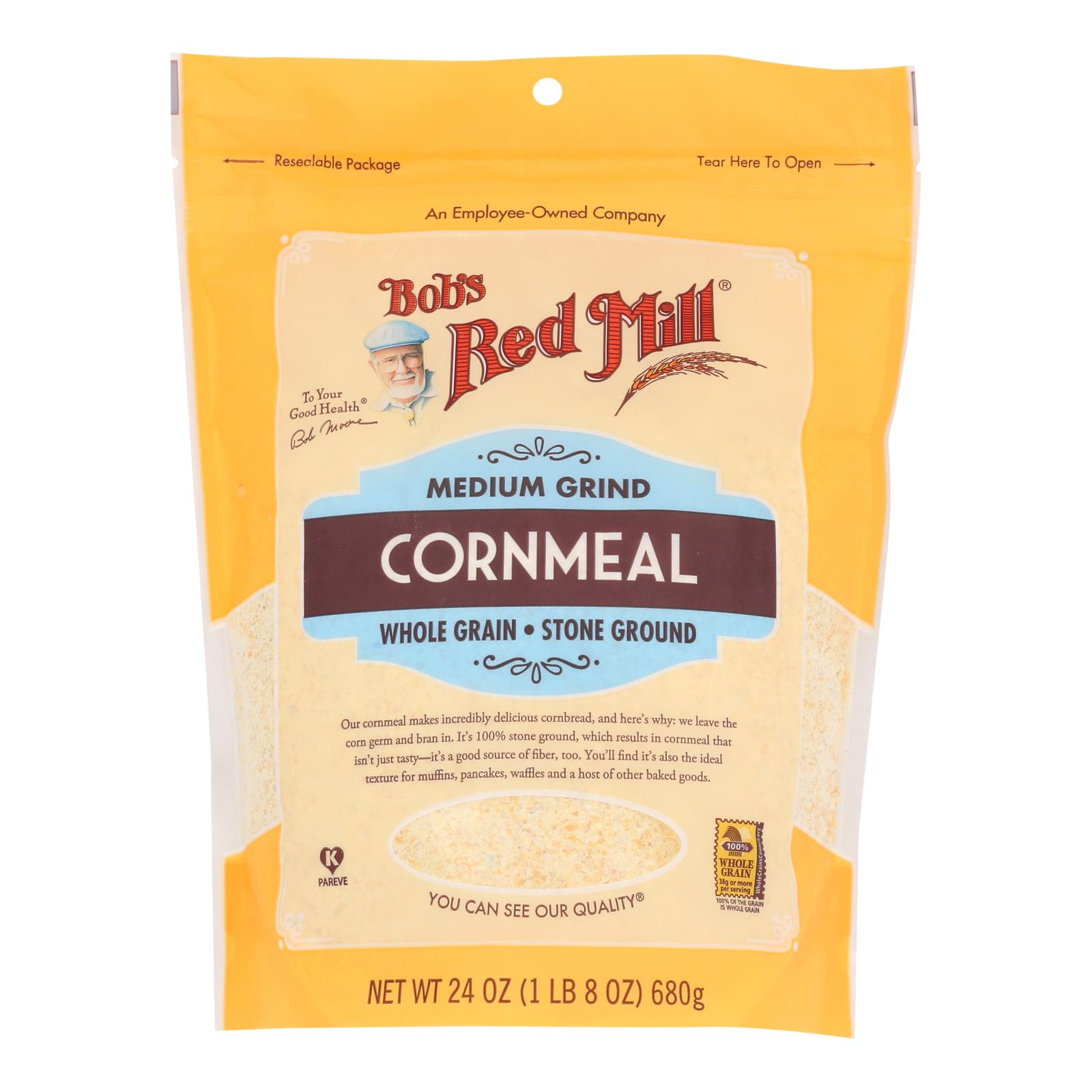 Bob's Red Mill - Cornmeal Medium - 4개 묶음상품 - 24 OZ