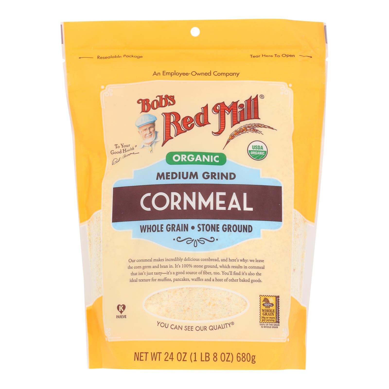 Bob's Red Mill - Cornmeal Medium - 4개 묶음상품 - 24 OZ
