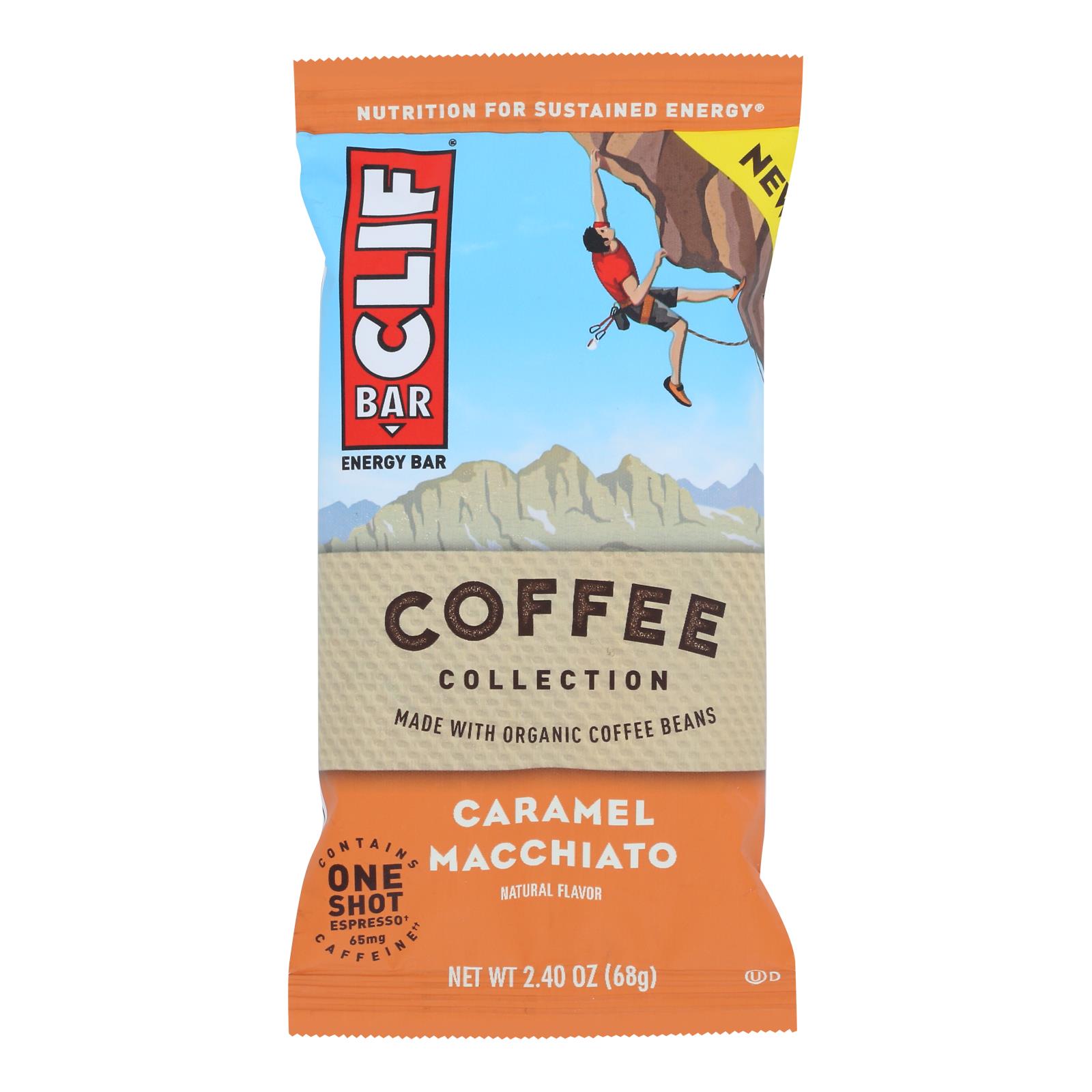 Clif Bar - Bar Coffee Caramel Macchto - 12개 묶음상품 - 2.4 OZ