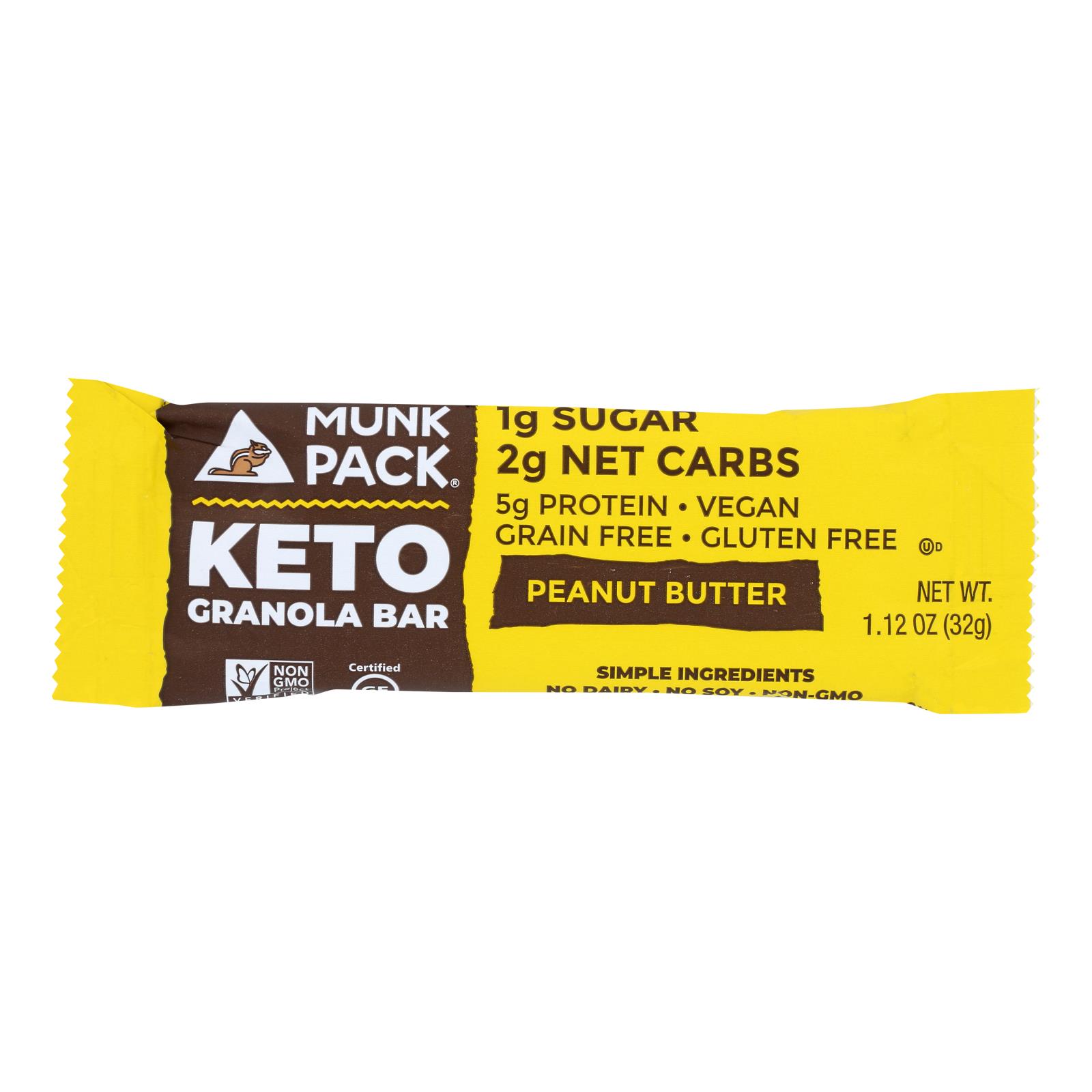 Munk Pack - Green Bar Peanut Butter Keto - 6개 묶음상품 - 4/1.12OZ