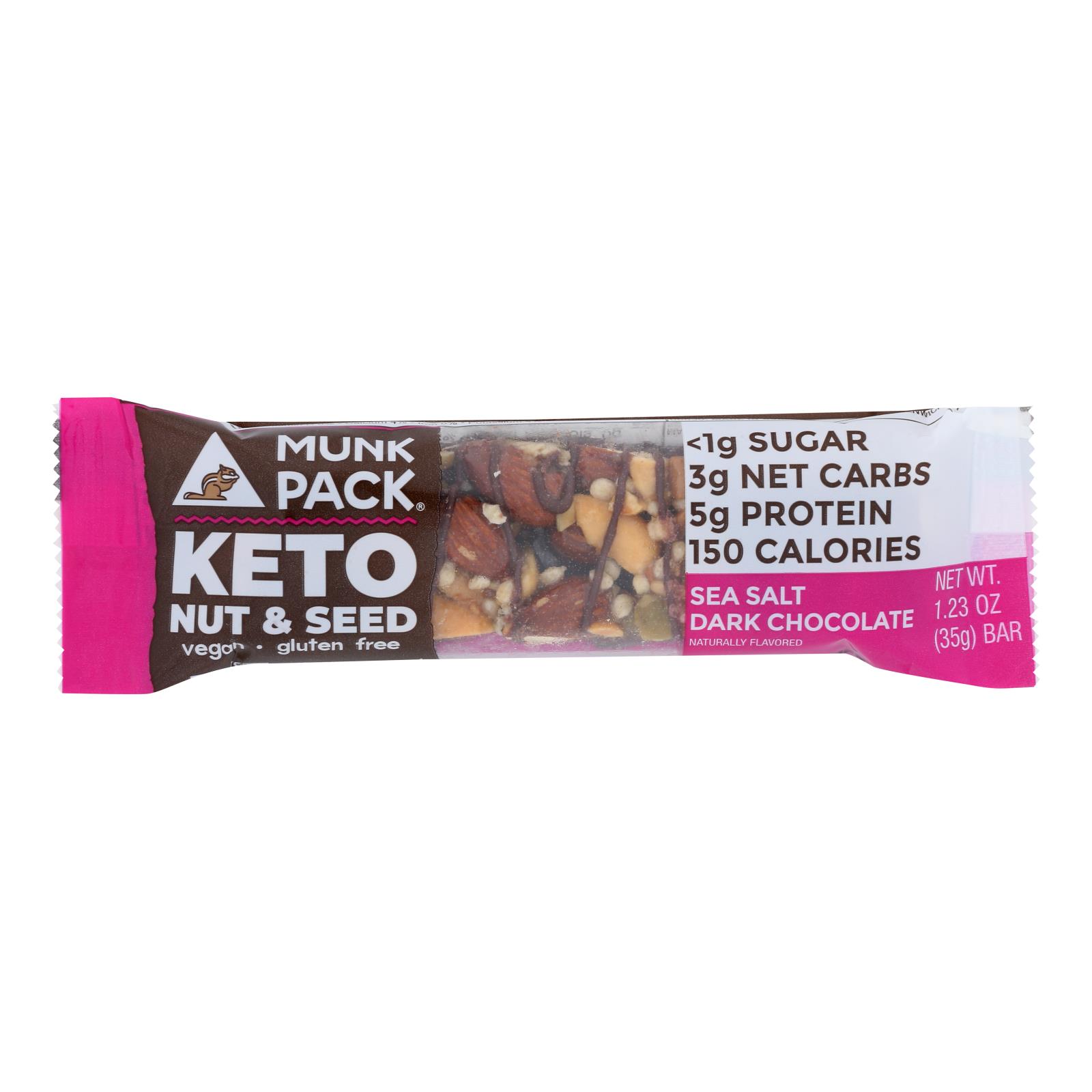 Munk Pack - Keto Nt&sd Sea Salt Dark Chocolate - 12개 묶음상품 - 1.23 OZ