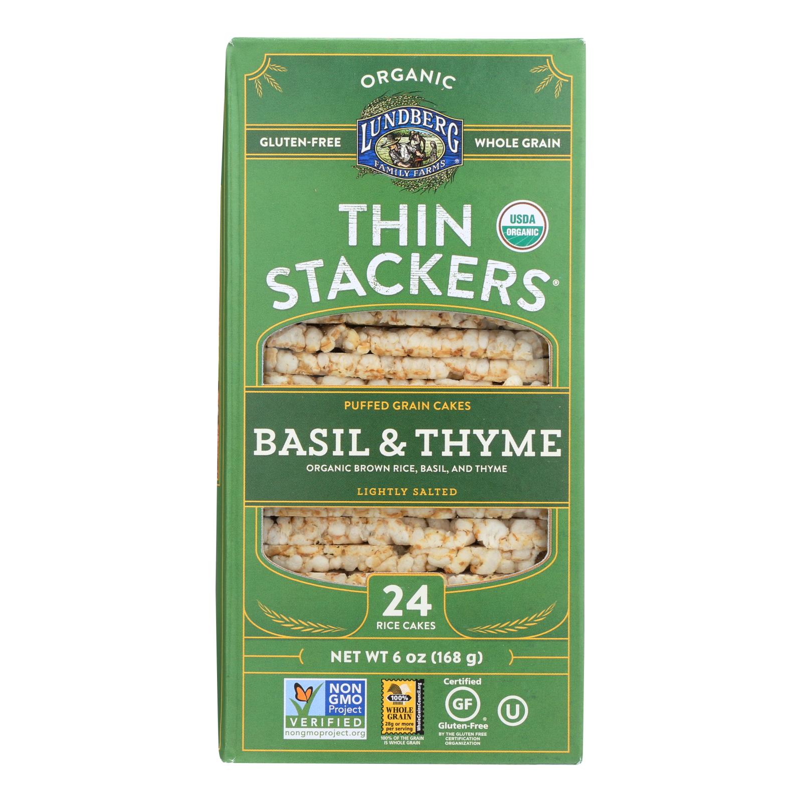 Lundberg Family Farms - Rice Ck Basil Thyme Thin - 6개 묶음상품-6 OZ