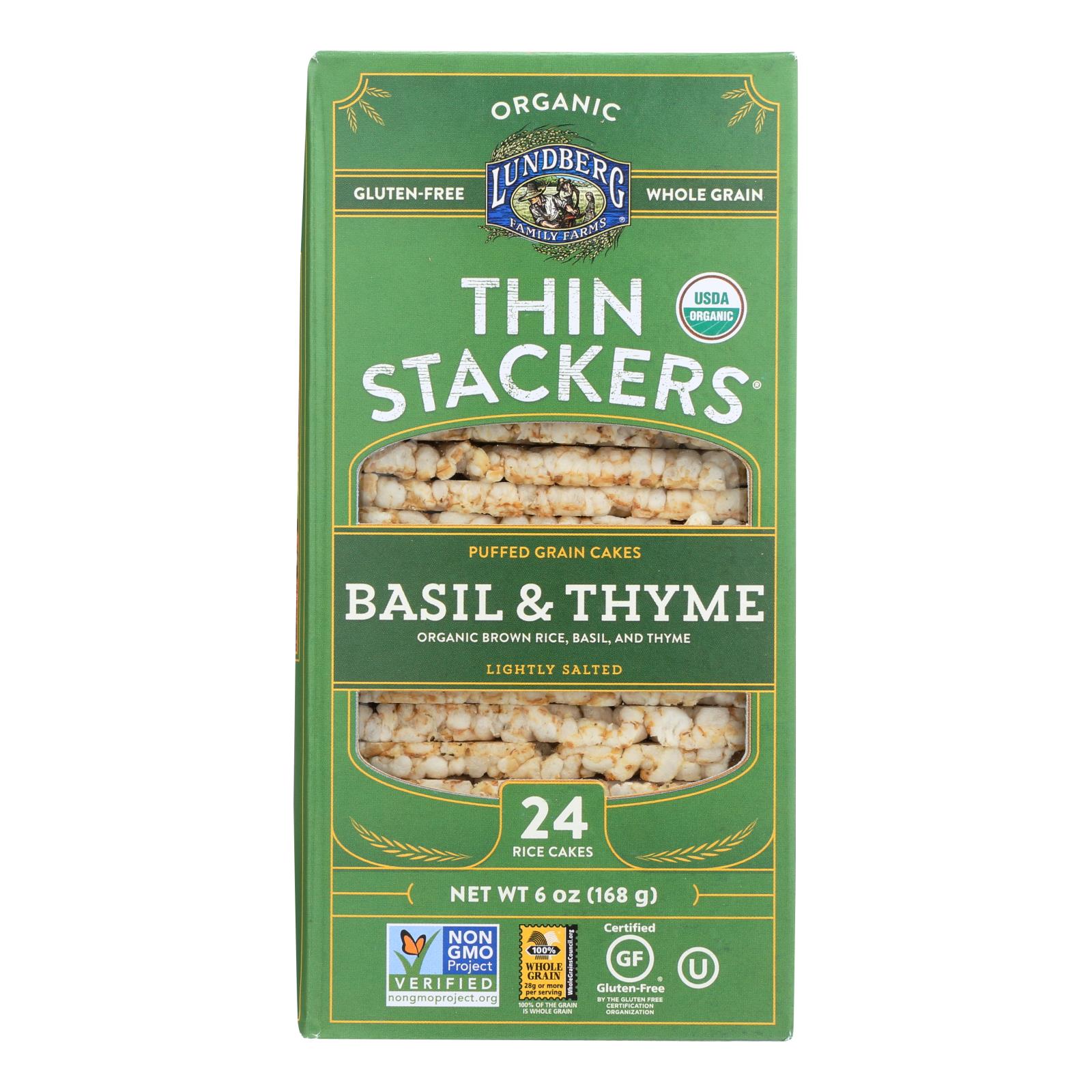 Lundberg Family Farms - Rice Ck Basil Thyme Thin - 6개 묶음상품-6 OZ