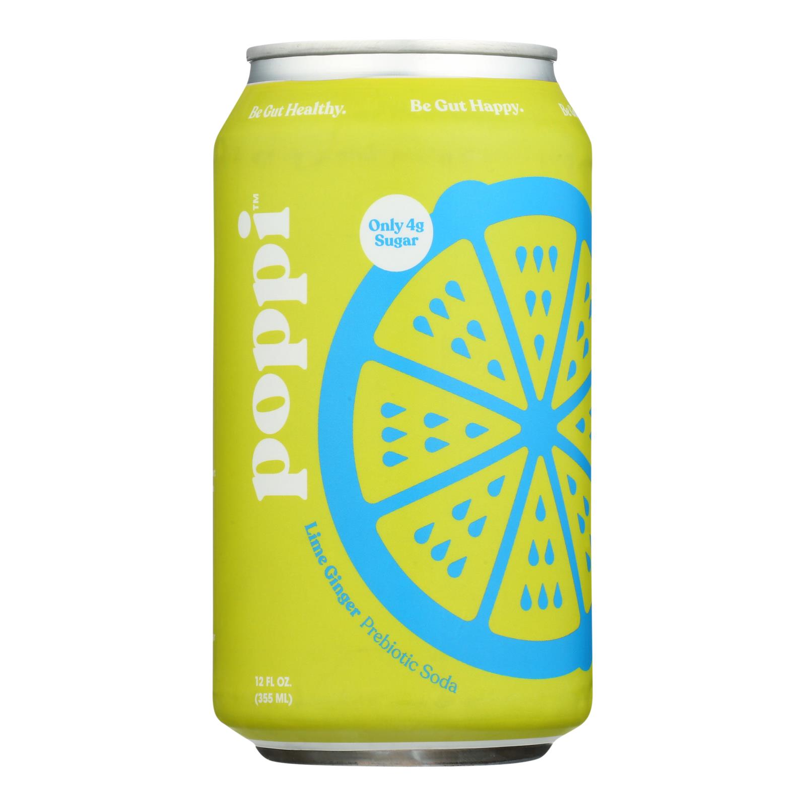 Poppi - Vinegar Drink Lime Ginger - Case of 6-12 FZ