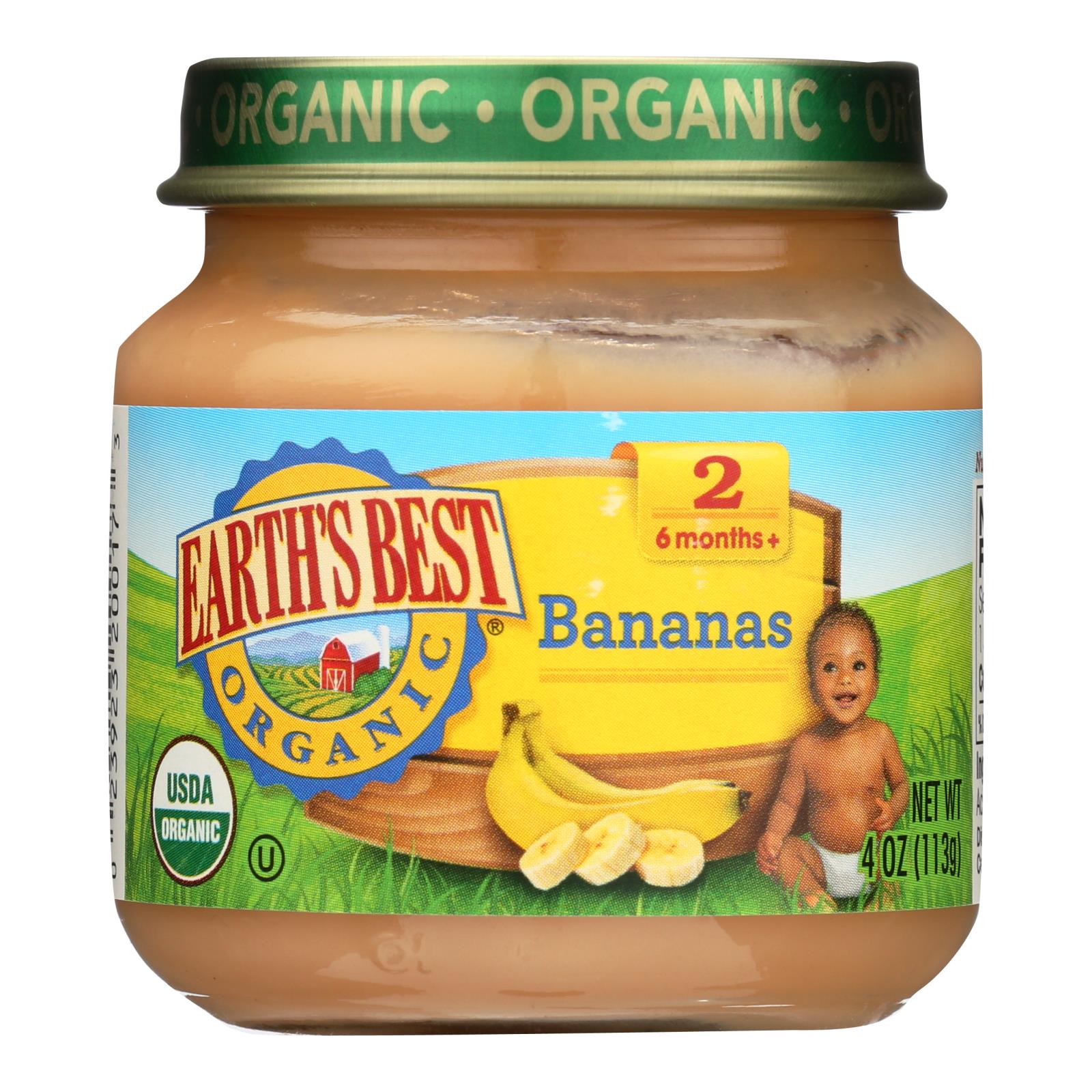 Earth's Best - Bananas - 10개 묶음상품-4 OZ