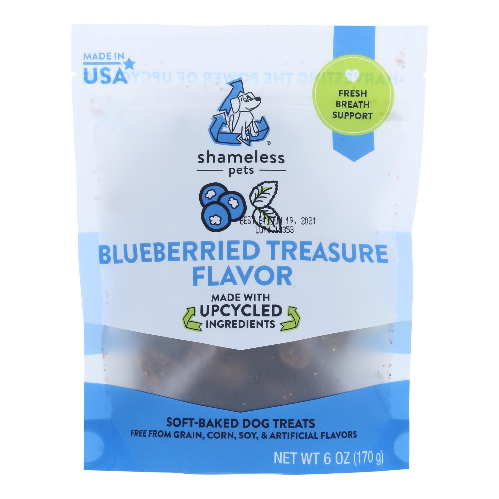 Shameless Pets - Treats Blueberried Treasure - 6개 묶음상품-6 OZ